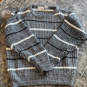 Women’s  Gray Striped Sweater